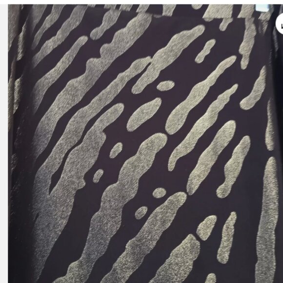 Spirited Randolph Duke Faux Wrap Skirt Size XL Brown & Gold Foil Made in USA E13 - Picture 3 of 5